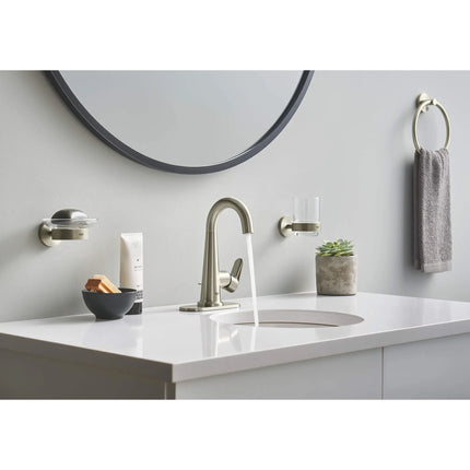 Grohe ESSENTIALS GLASS W/HOLDER  Brushed Nickel 40447EN1 - Plumbing Market