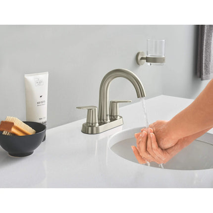 Grohe ESSENTIALS GLASS W/HOLDER  Brushed Nickel 40447EN1 - Plumbing Market