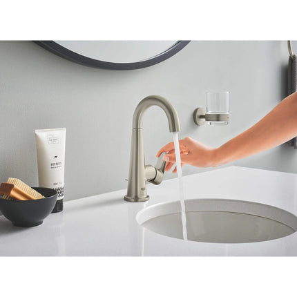 Grohe ESSENTIALS GLASS W/HOLDER  Brushed Nickel 40447EN1 - Plumbing Market