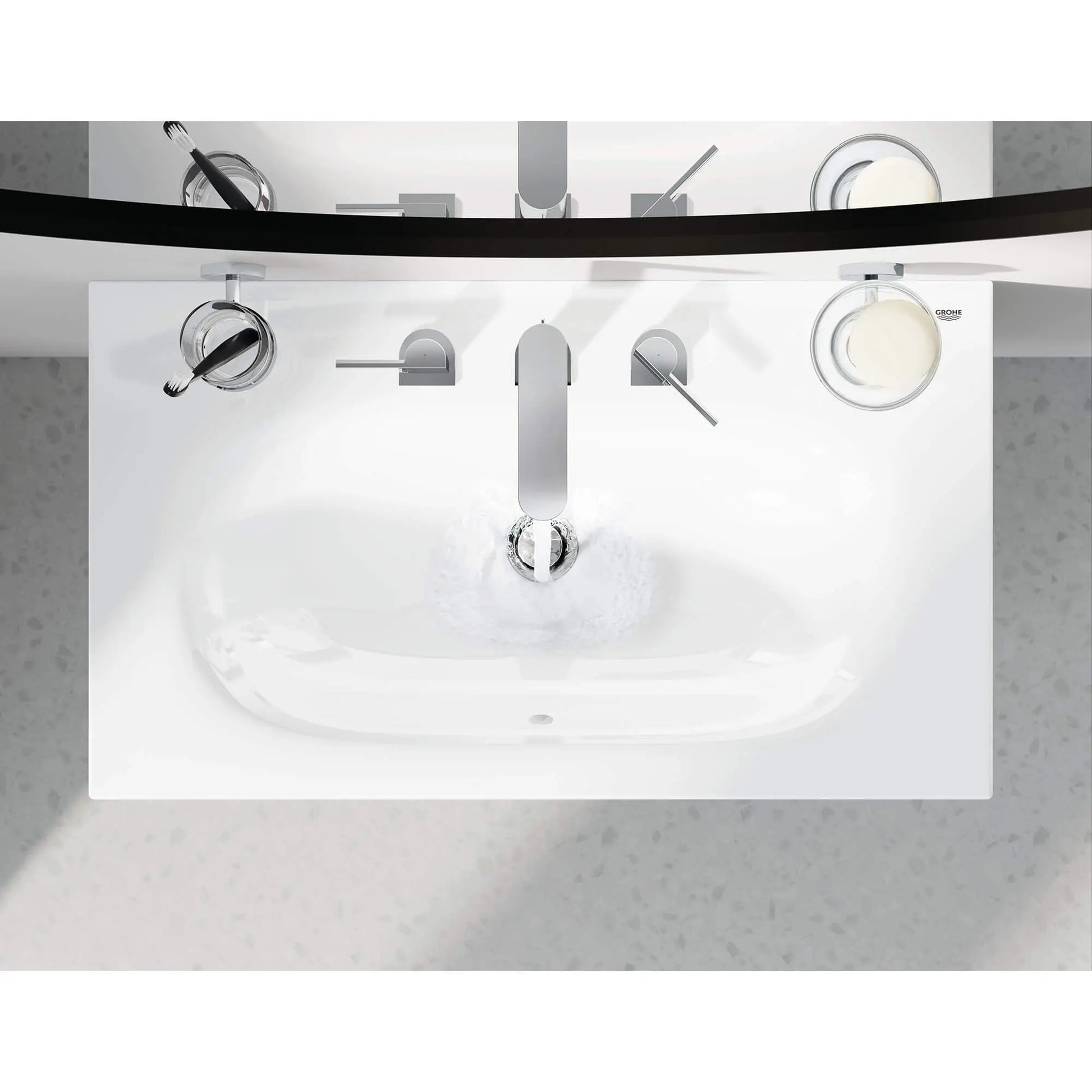Grohe ESSENTIALS GLASS W/HOLDER  Chrome 40447001 - Plumbing Market
