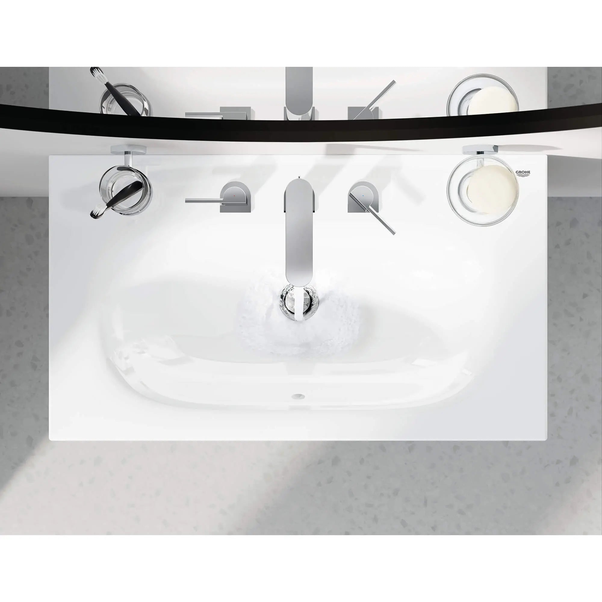 Grohe ESSENTIALS GLASS W/HOLDER  Chrome 40447001 - Plumbing Market