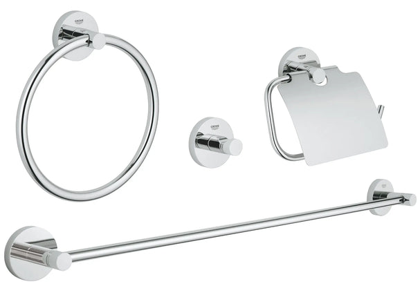 Grohe ESSENTIALS MASTER BATHROOM ACCSET 4-IN-1  Chrome 40776001 - Plumbing Market