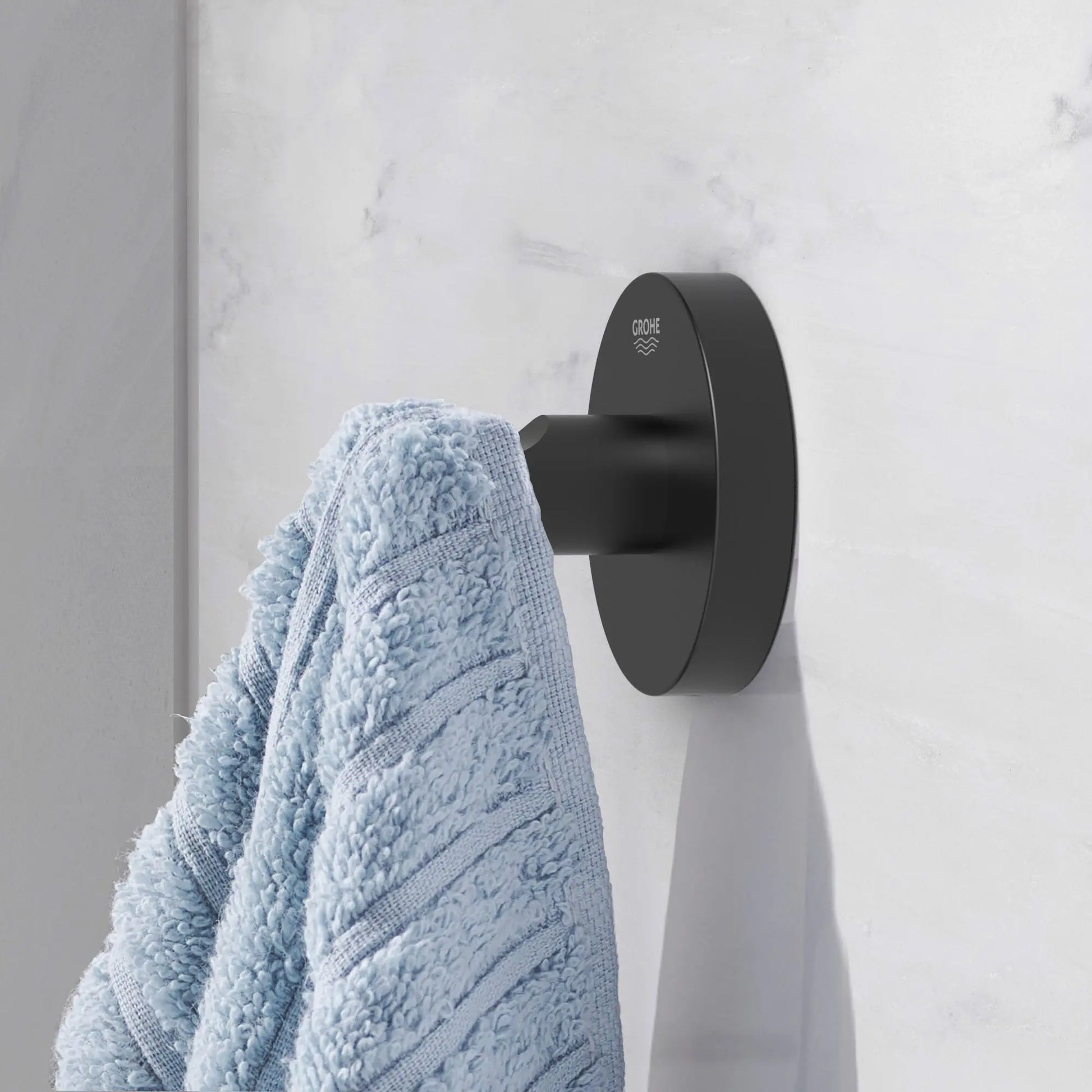 Grohe ESSENTIALS ROBE HOOK Matte Black 403642431 - Plumbing Market