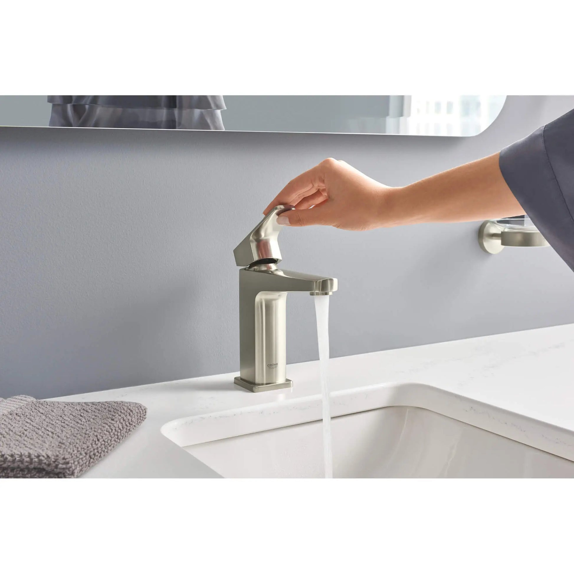 Grohe ESSENTIALS SOAP DISH W.HOLDER  Brushed Nickel 40444EN1 - Plumbing Market