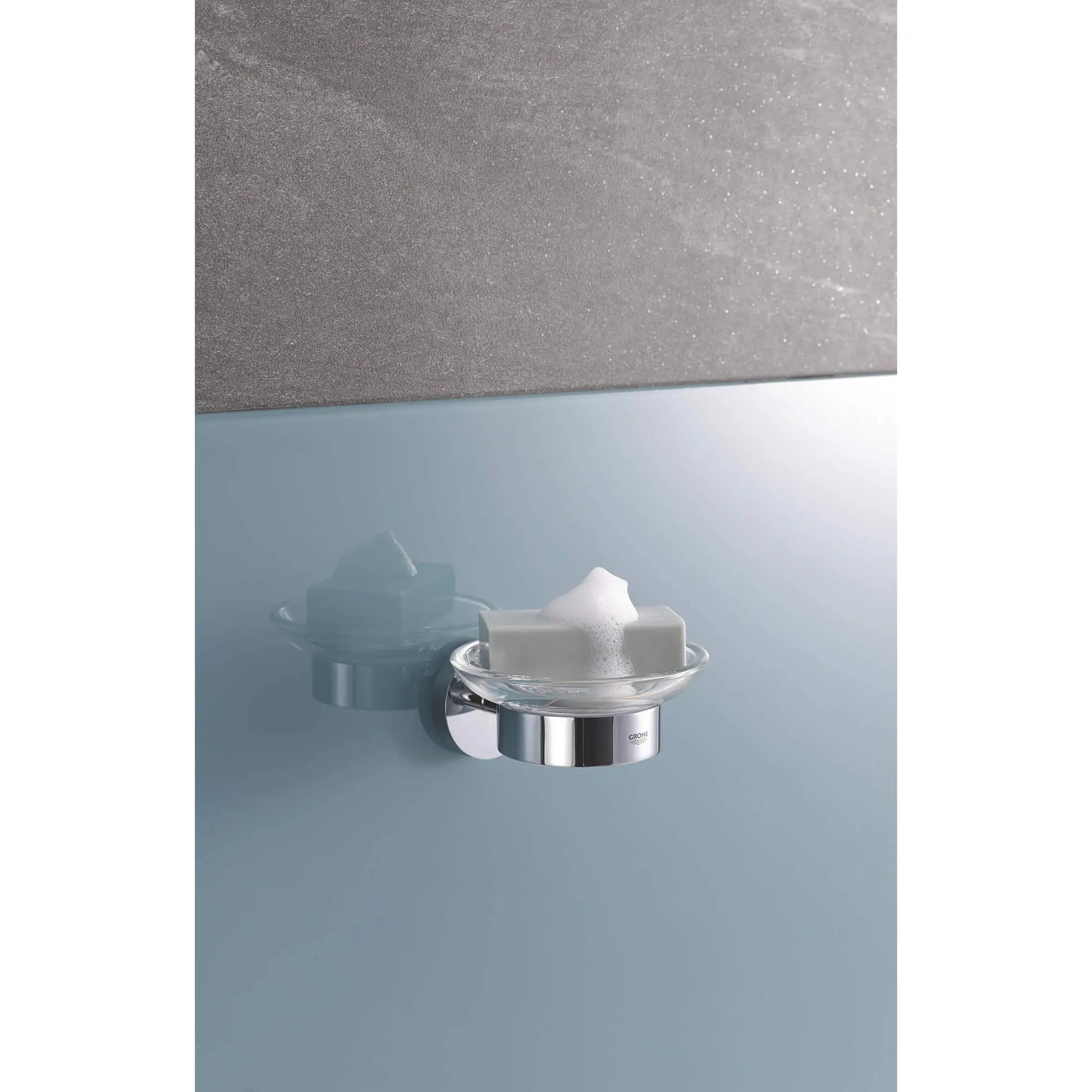 Grohe ESSENTIALS SOAP DISH W.HOLDER  Chrome 40444001 - Plumbing Market