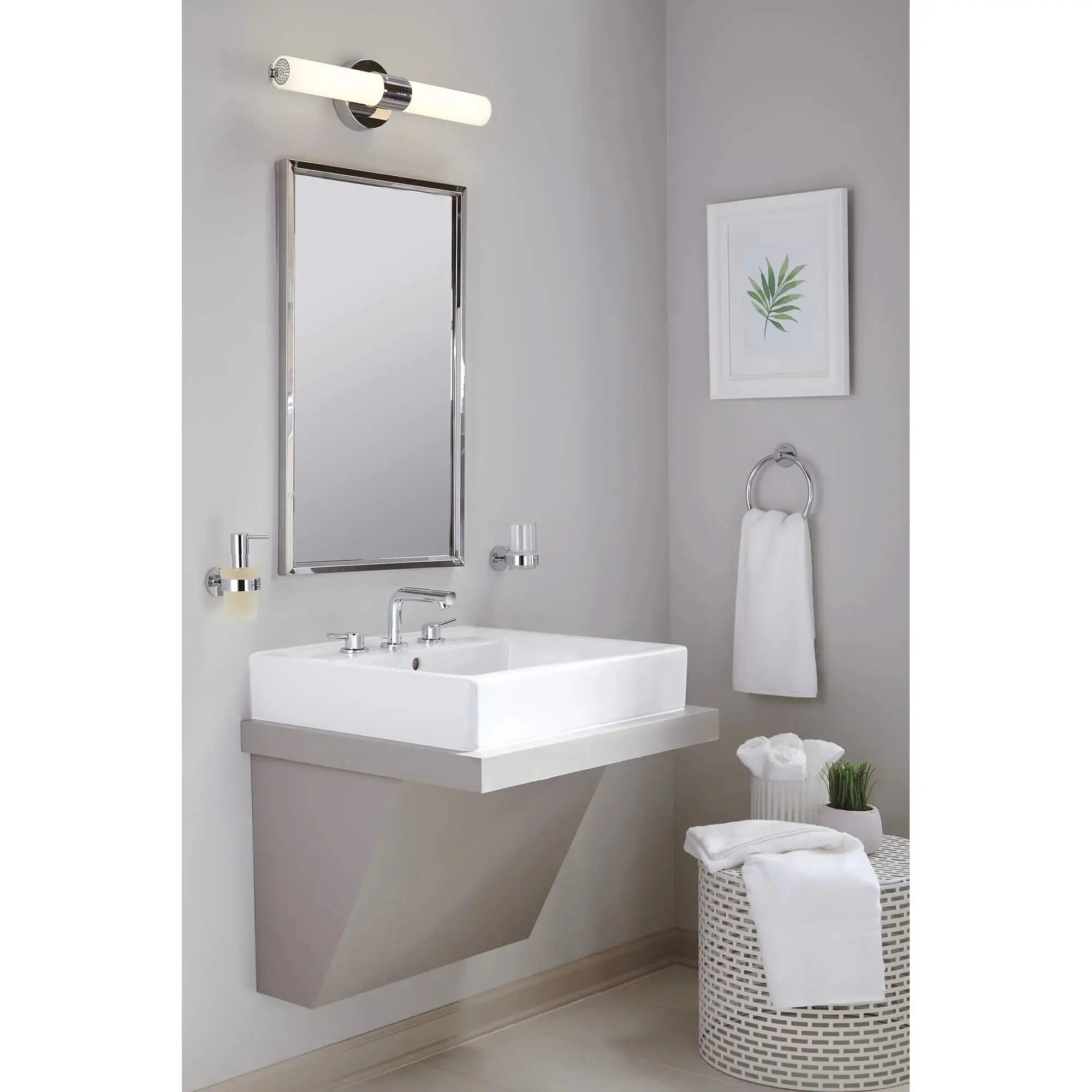 Grohe ESSENTIALS SOAP DISPENSER W/HOLDER  Chrome 40448001 - Plumbing Market