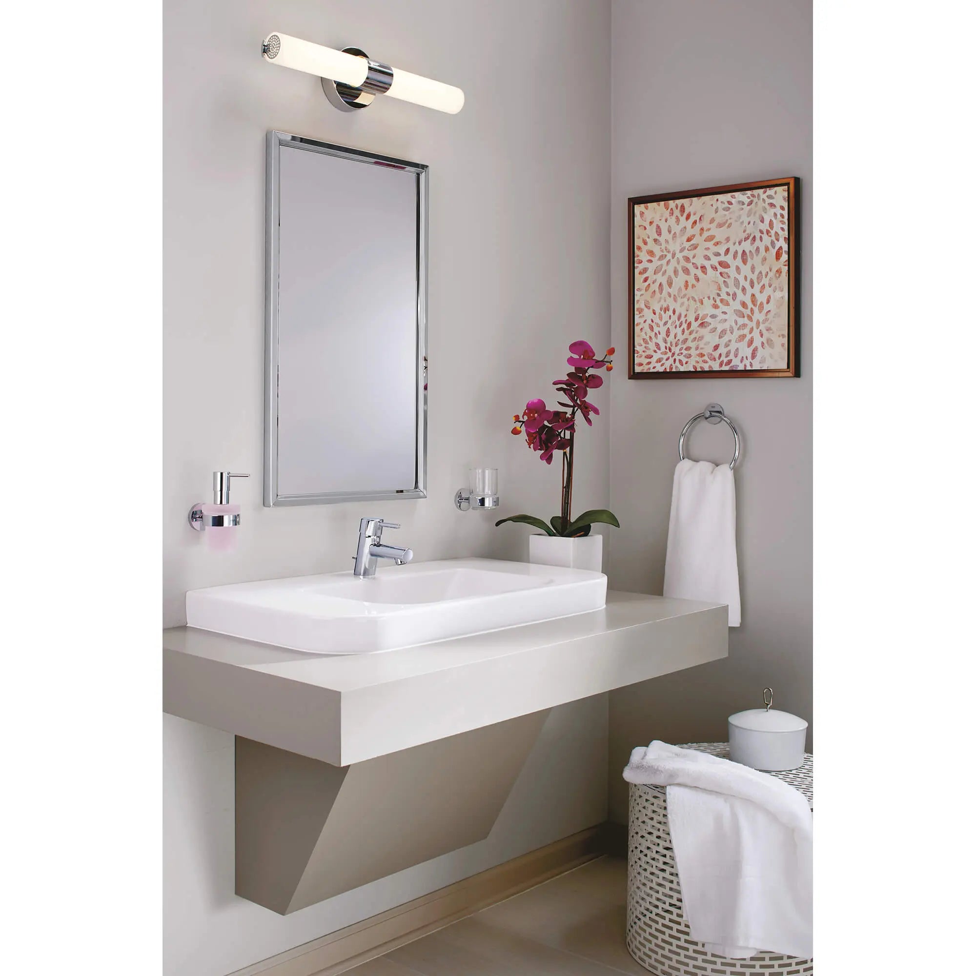 Grohe ESSENTIALS SOAP DISPENSER W/HOLDER  Chrome 40448001 - Plumbing Market