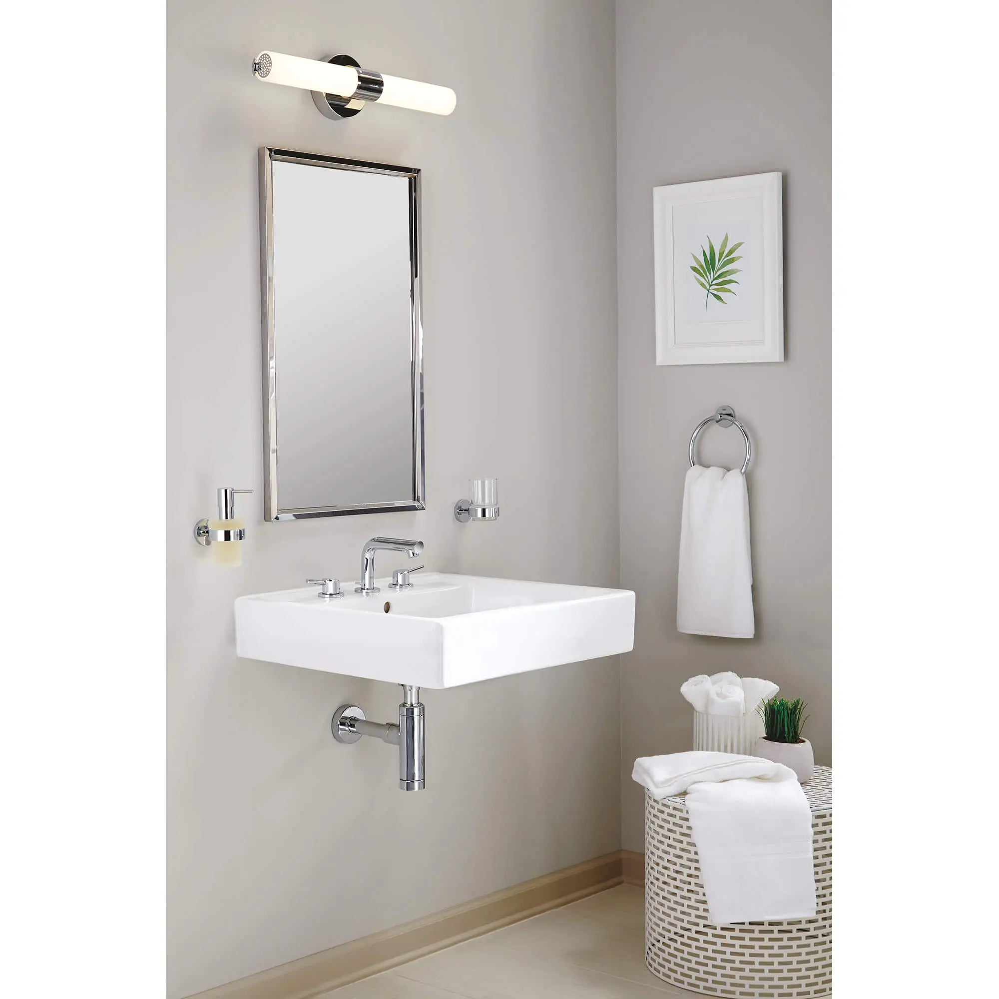 Grohe ESSENTIALS SOAP DISPENSER W/HOLDER  Chrome 40448001 - Plumbing Market