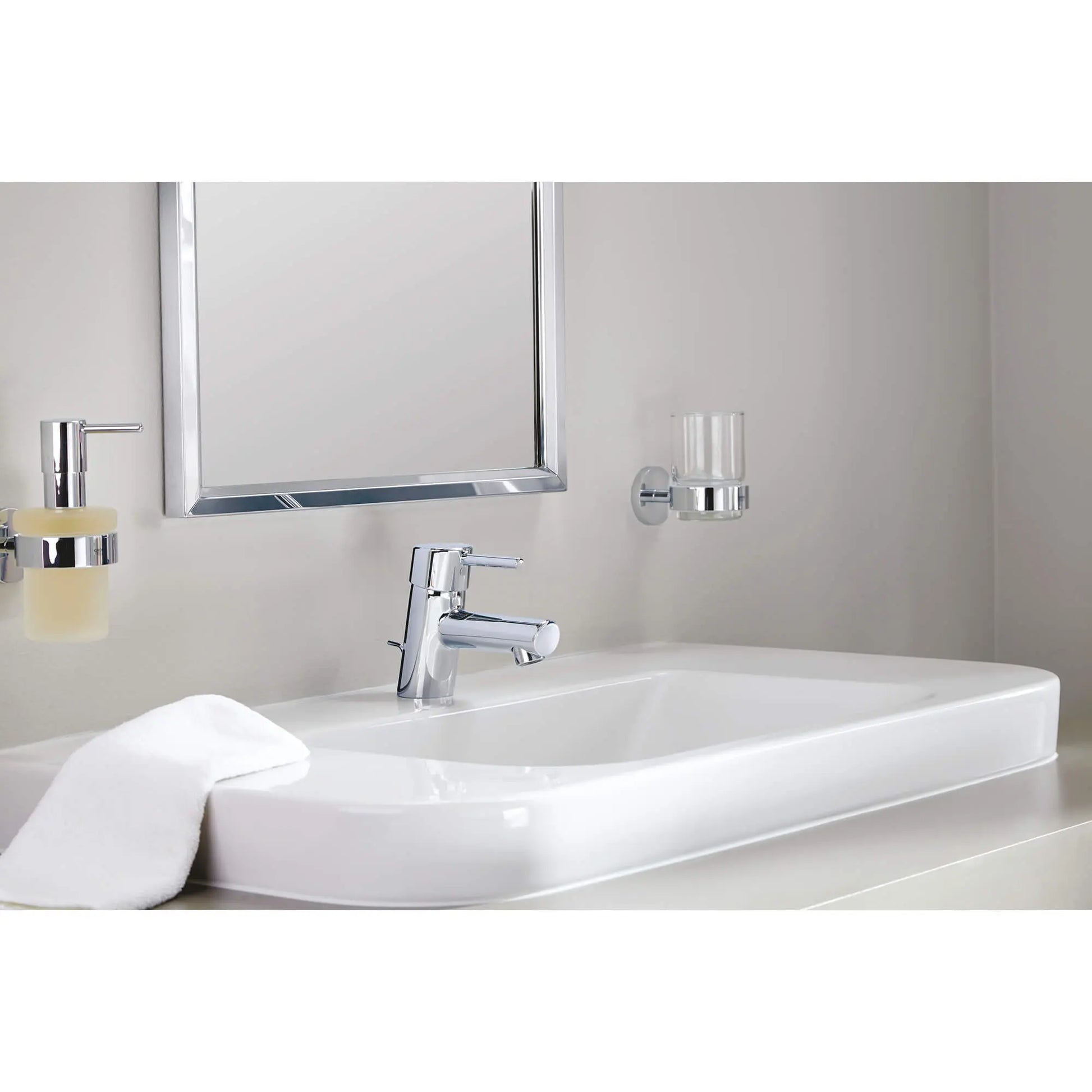 Grohe ESSENTIALS SOAP DISPENSER W/HOLDER  Chrome 40448001 - Plumbing Market