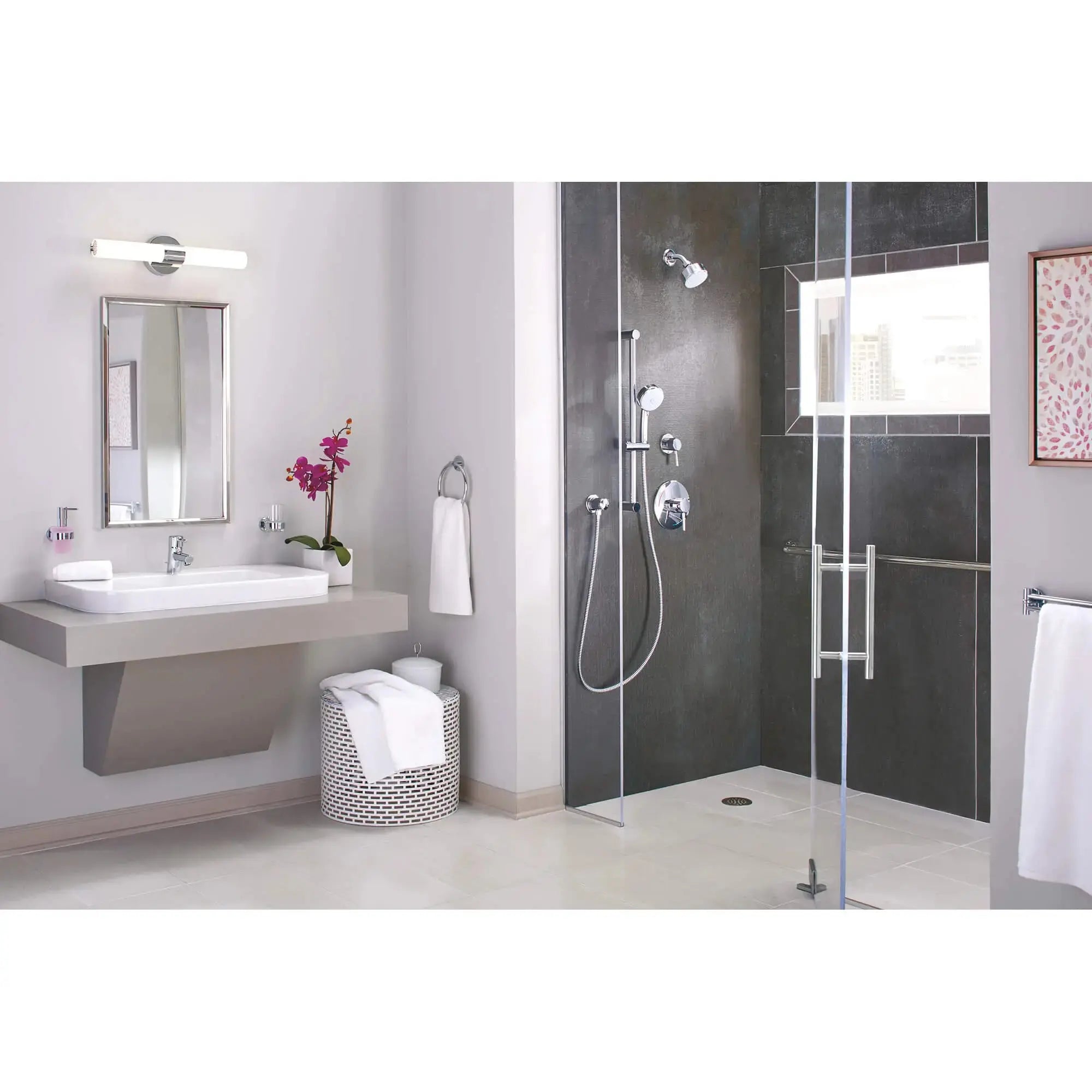 Grohe ESSENTIALS SOAP DISPENSER W/HOLDER  Chrome 40448001 - Plumbing Market