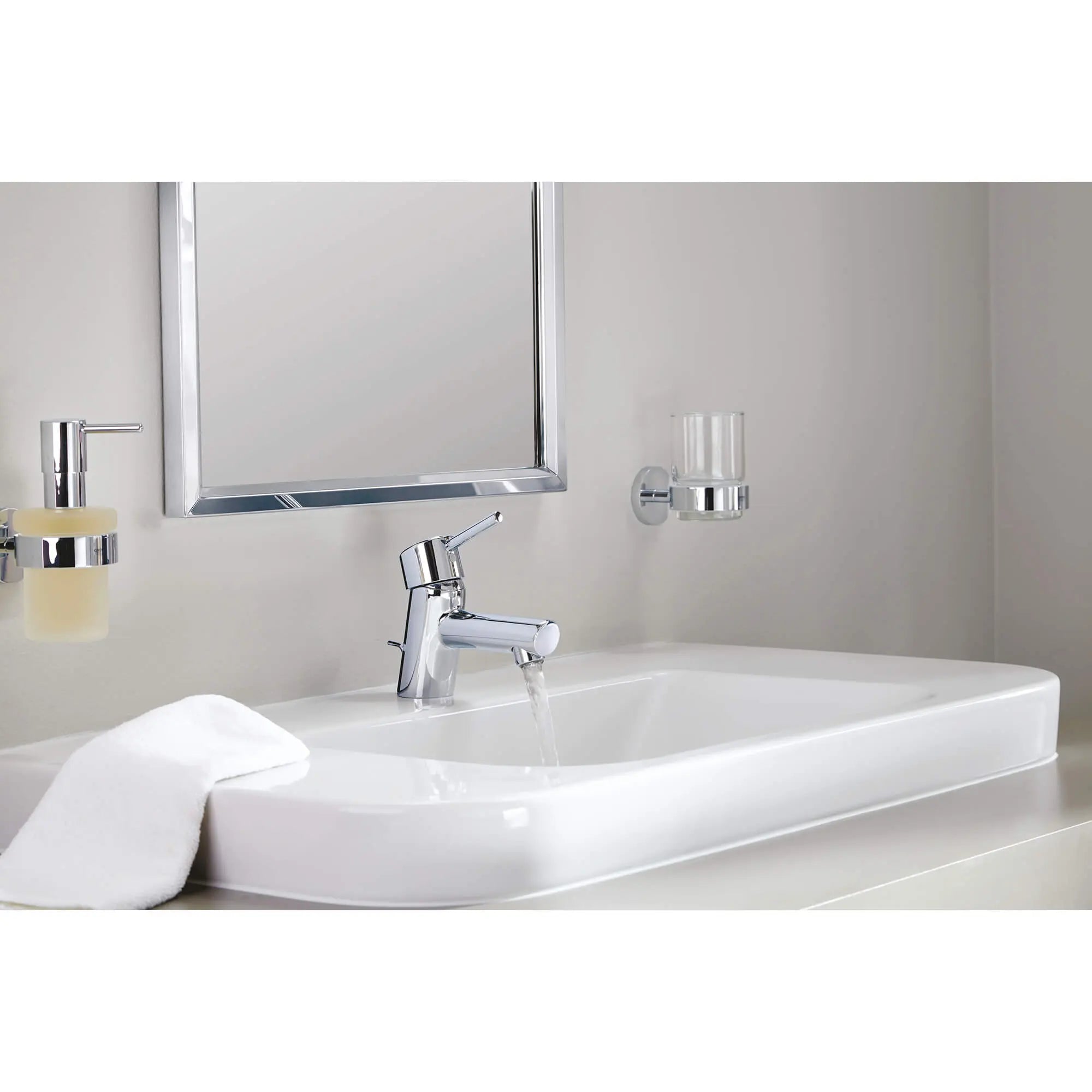 Grohe ESSENTIALS SOAP DISPENSER W/HOLDER  Chrome 40448001 - Plumbing Market