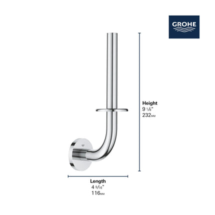 Grohe ESSENTIALS SPARE TOILET PAPER HOLDER  Brushed Cool Sunrise 40385GN1 - Plumbing Market