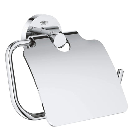 Grohe ESSENTIALS TOILET PAPER HOLDER W/COVER  Chrome 40367001 - Plumbing Market