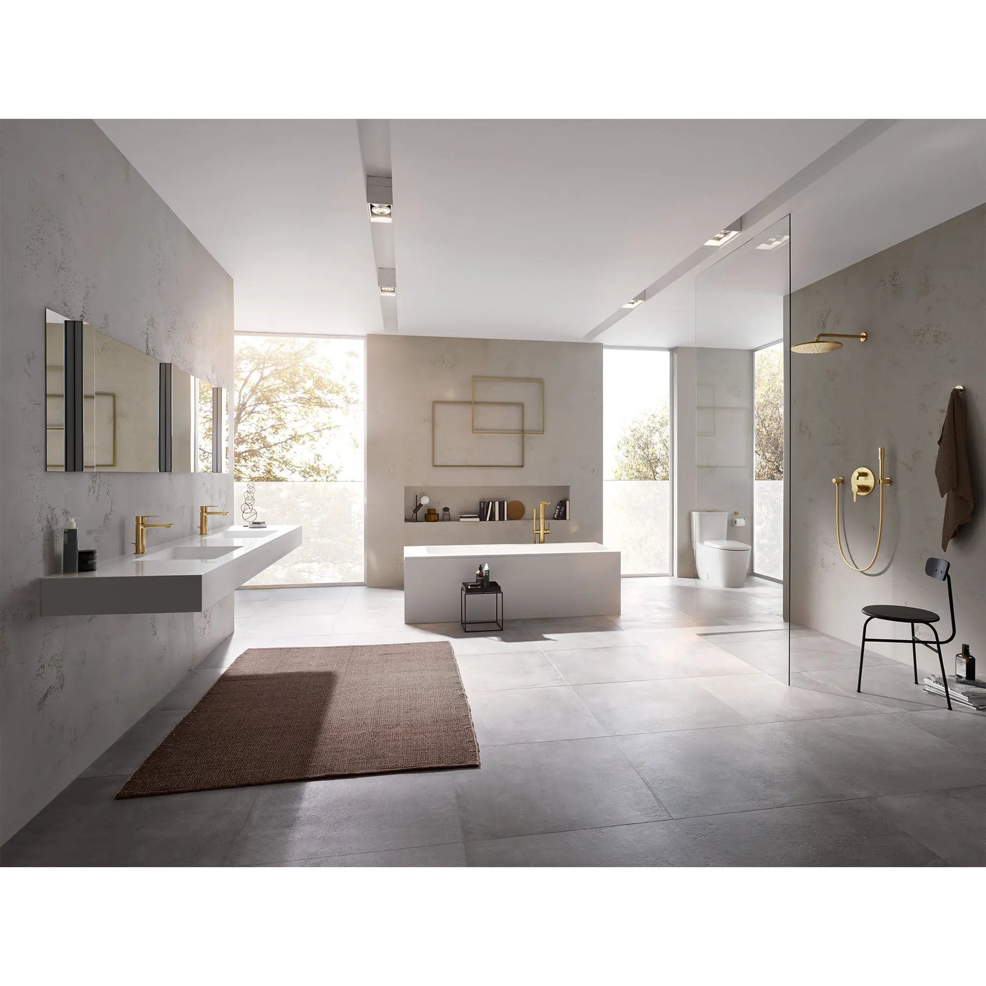 Grohe ESSENTIALS TOILET PAPER HOLDER W/O COVER  Brushed Cool Sunrise 40689GN1 - Plumbing Market