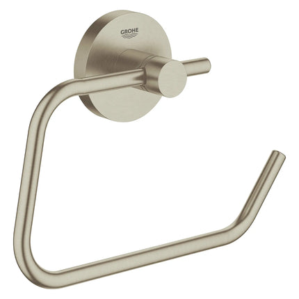 Grohe ESSENTIALS TOILET PAPER HOLDER W/O COVER  Brushed Nickel 40689EN1 - Plumbing Market