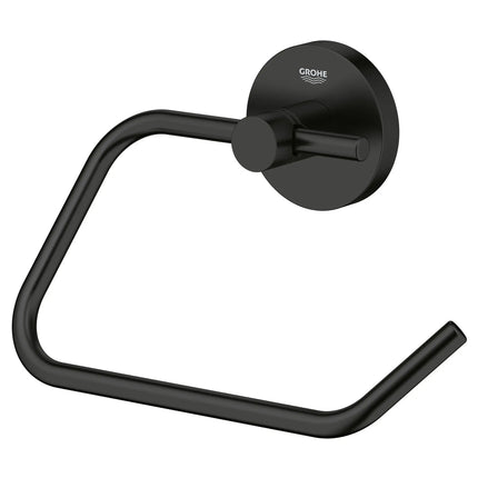Grohe ESSENTIALS TOILET PAPER HOLDER W/O COVER Matte Black 406892431 - Plumbing Market