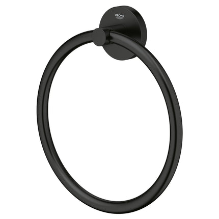 Grohe ESSENTIALS TOWL RING Matte Black 403652431 - Plumbing Market