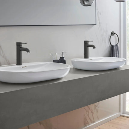 Grohe ESSENTIALS TOWL RING Matte Black 403652431 - Plumbing Market