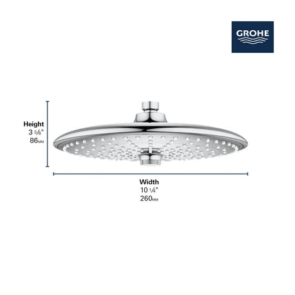 Grohe EUPHORIA 260 HEADSHOWER  Brushed Nickel 26456EN0 - Plumbing Market