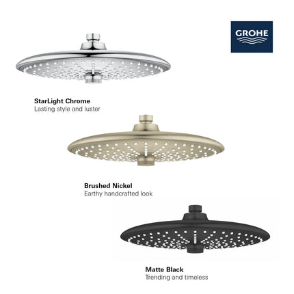 Grohe EUPHORIA 260 HEADSHOWER  Brushed Nickel 26456EN0 - Plumbing Market