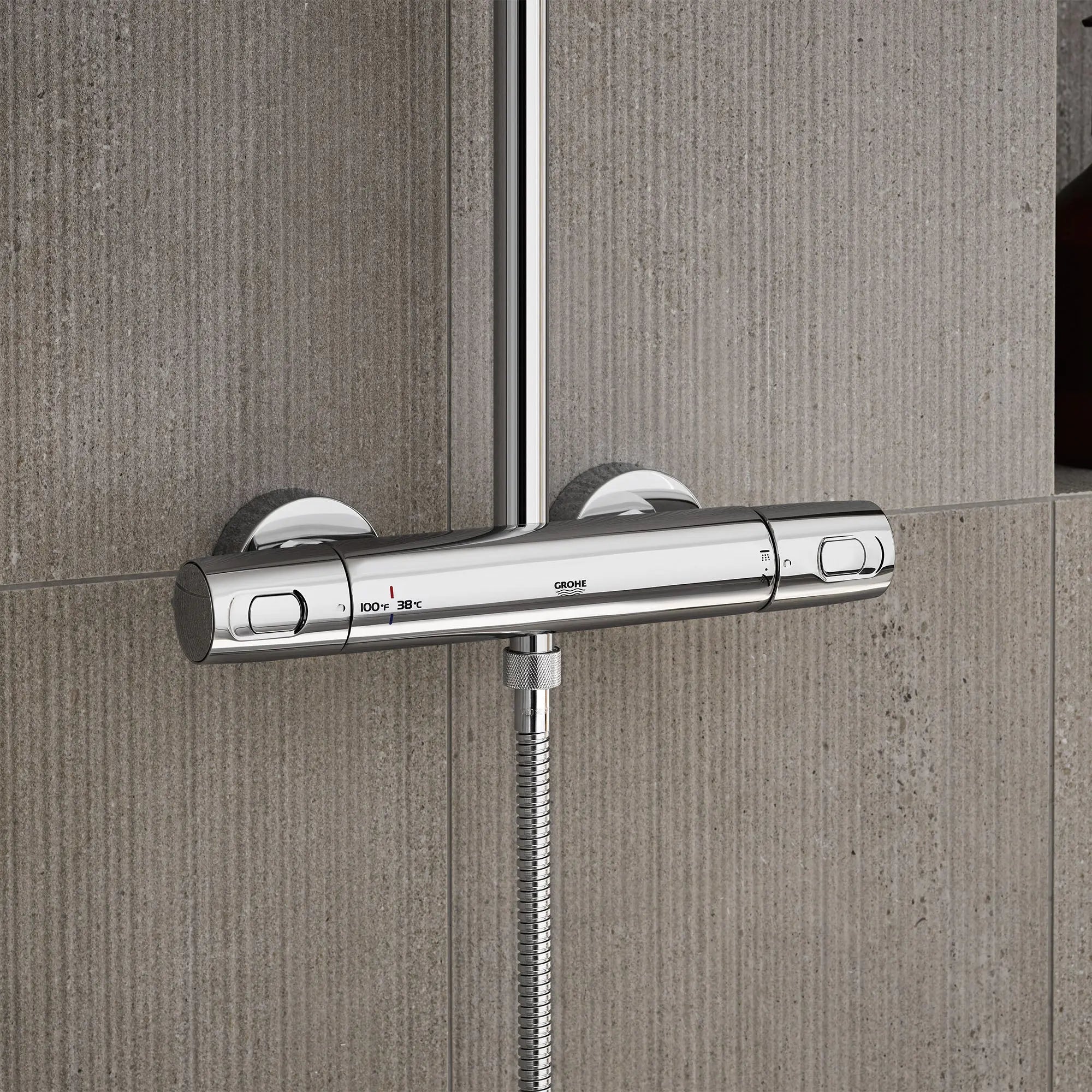 Grohe EUPHORIA SHOWER SYSTEM THM COOLT US  Chrome 26728000 - Plumbing Market