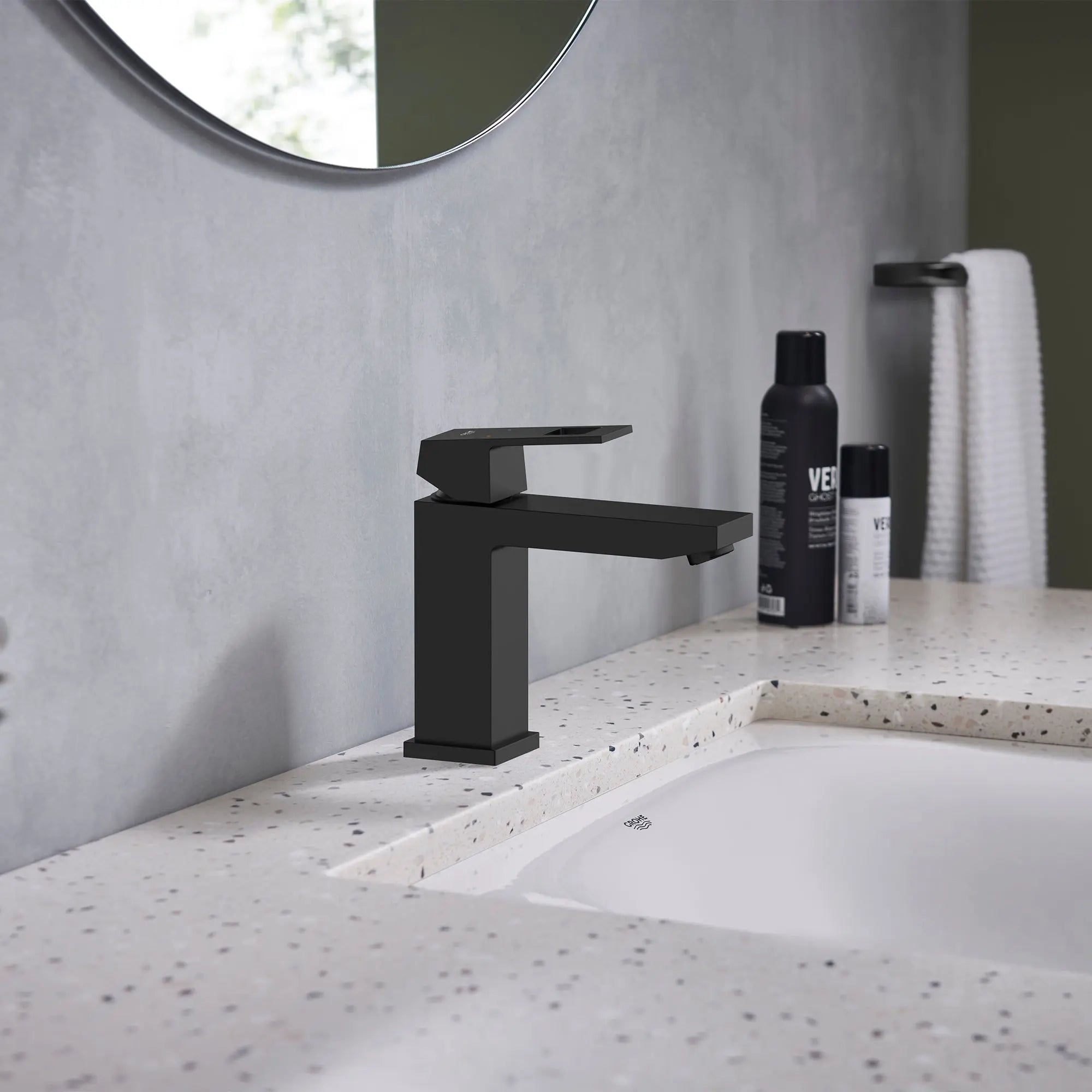 Grohe EUROCUBE 1H SINK M 1.5GPM Matte Black 236702430 - Plumbing Market