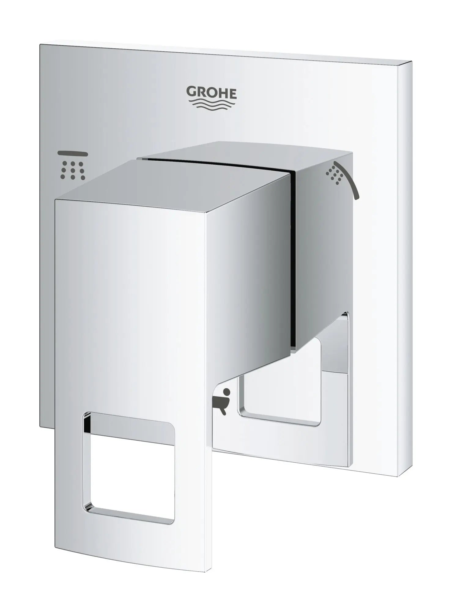 Grohe EUROCUBE 3-WAY DIVERTER TRIM  Chrome 29217001 - Plumbing Market