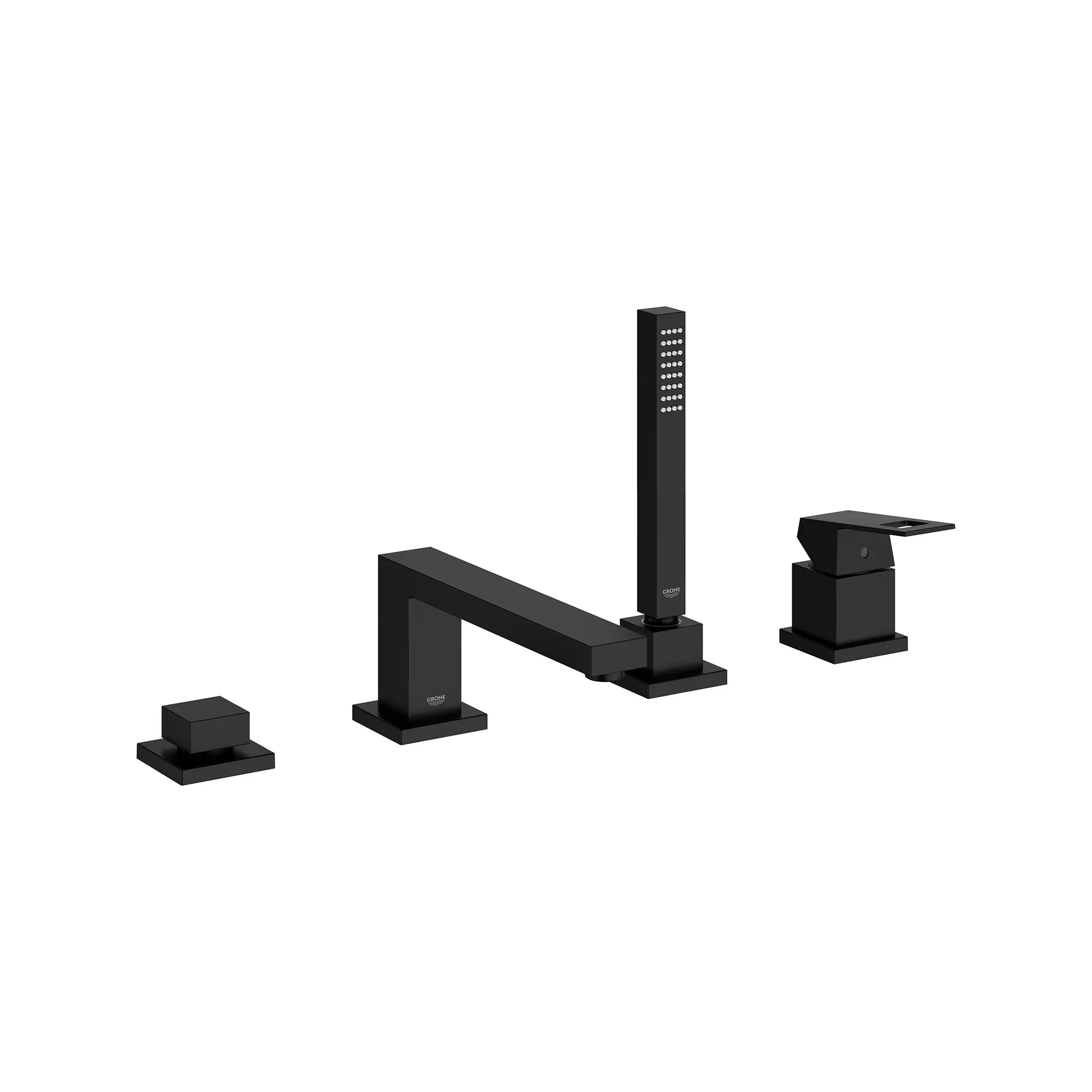 Grohe EUROCUBE 4H BATH 1.75GPM LEVER HDL Matte Black 198972431 - Plumbing Market