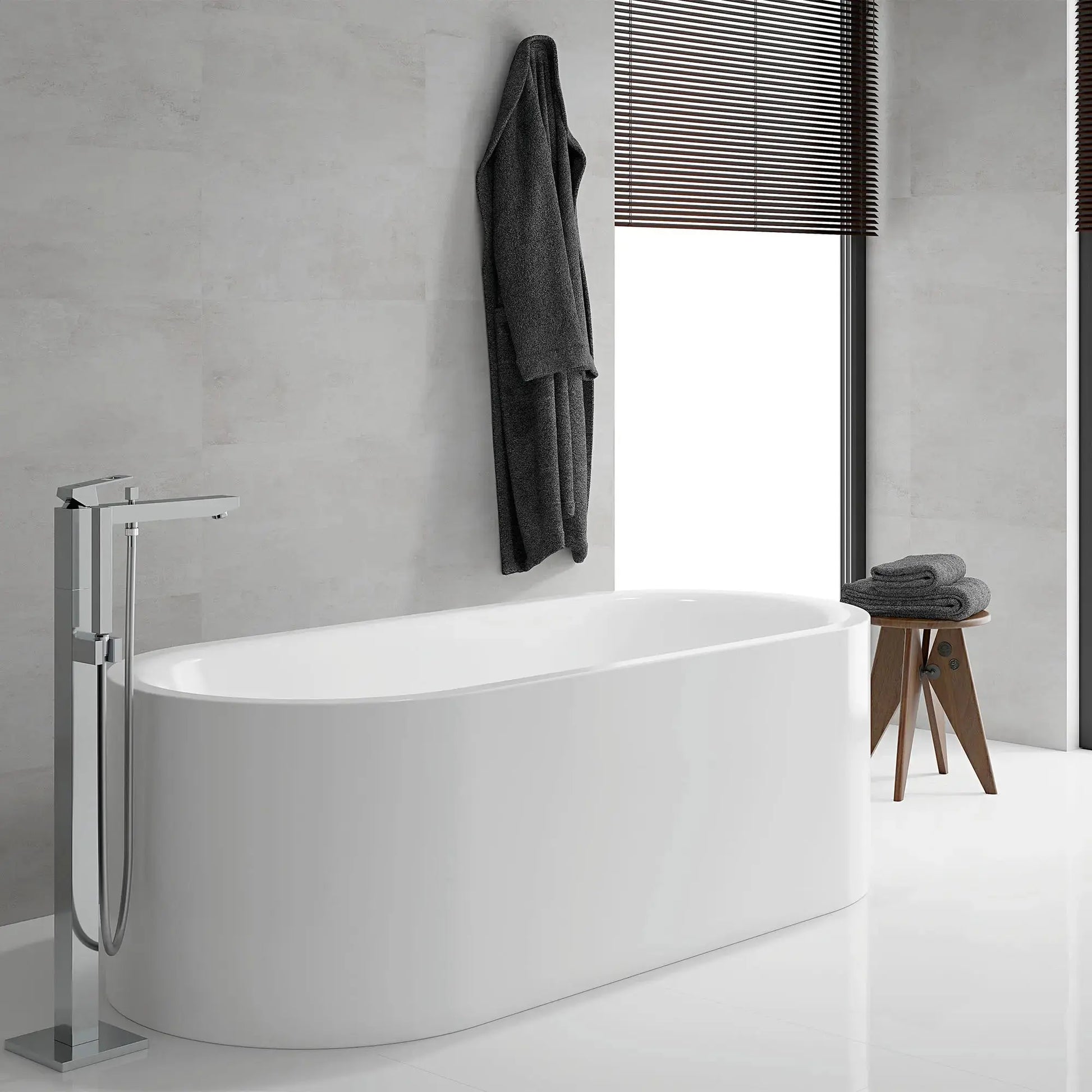 Grohe EUROCUBE BATH MIXER FLOOR MOUNTED  Chrome 23672001 - Plumbing Market
