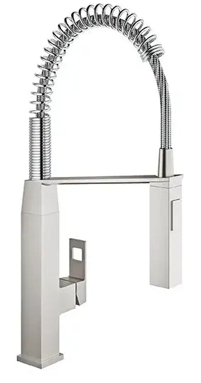 Grohe EUROCUBE OHM SINK PROFI-SPRAY MEDIUM US  Supersteel 31401DC0 - Plumbing Market
