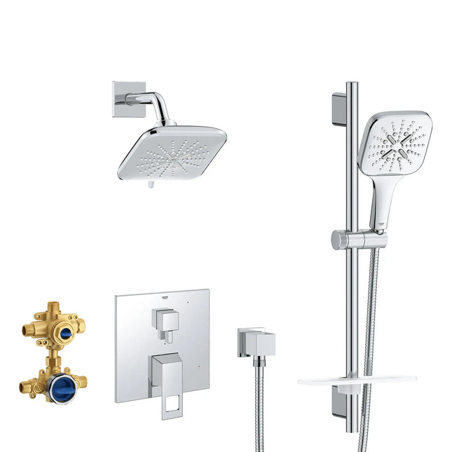 Grohe EUROCUBE PBV SHWR SET 1.75GPM US  Chrome 29433000 - Plumbing Market