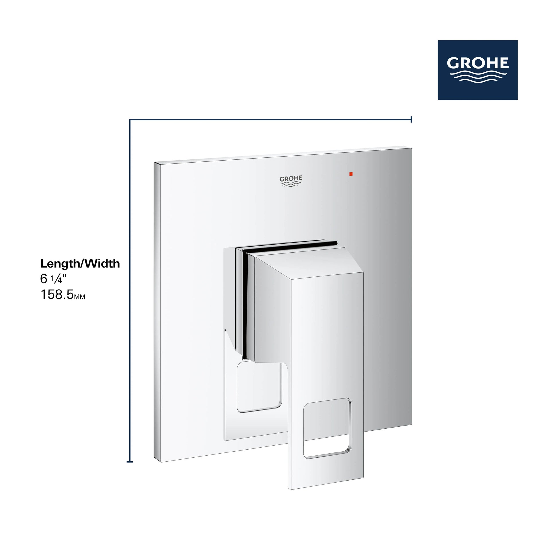 Grohe EUROCUBE PBV TRIM WITH CARTRIDGE  Chrome 14469000 - Plumbing Market