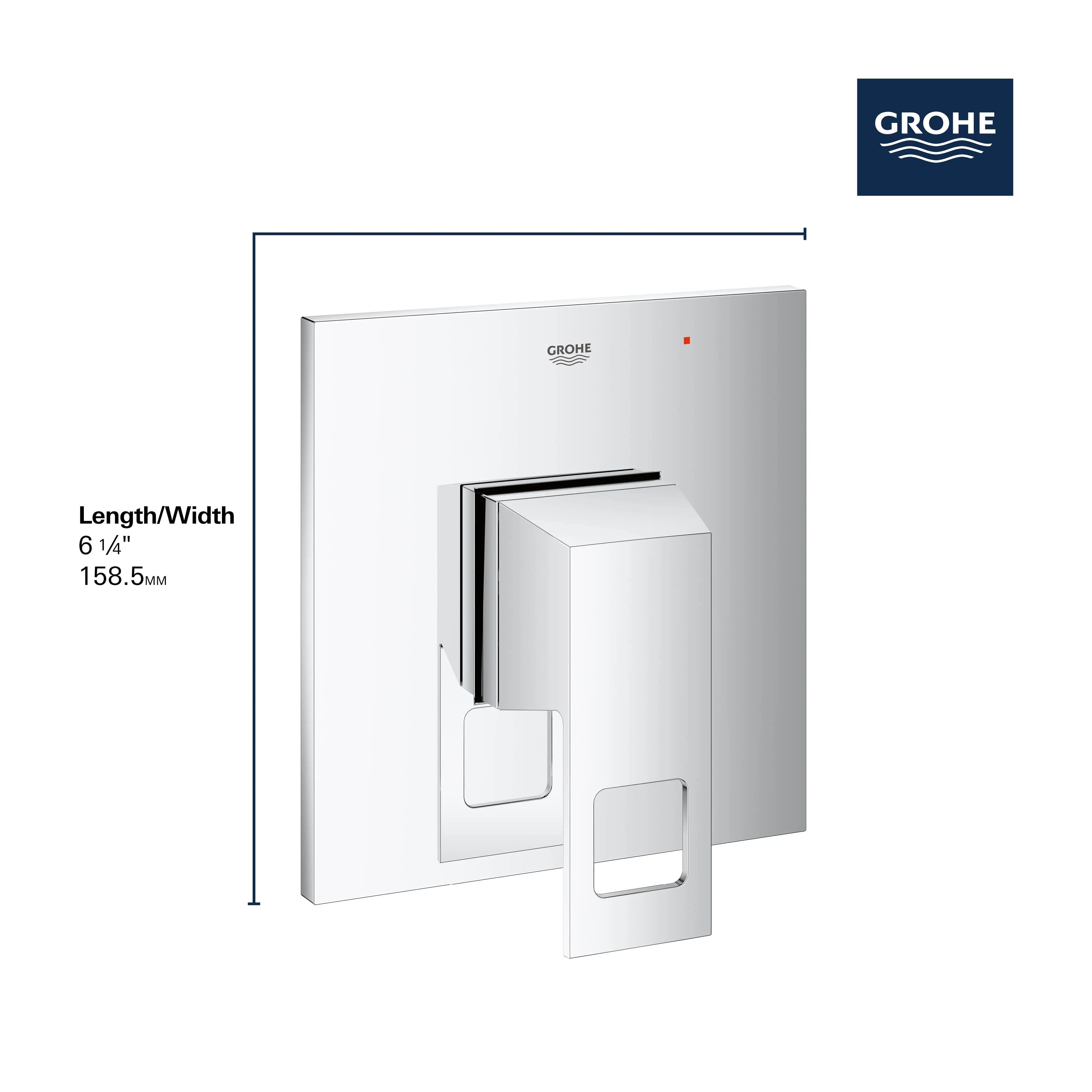 Grohe EUROCUBE PBV TRIM WITH CARTRIDGE  Chrome 14469000 - Plumbing Market