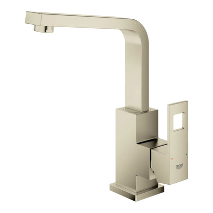 Grohe EUROCUBE SINGLE-HANDLE BATHROOM FAUCET L  Brushed Nickel 23184ENA - Plumbing Market