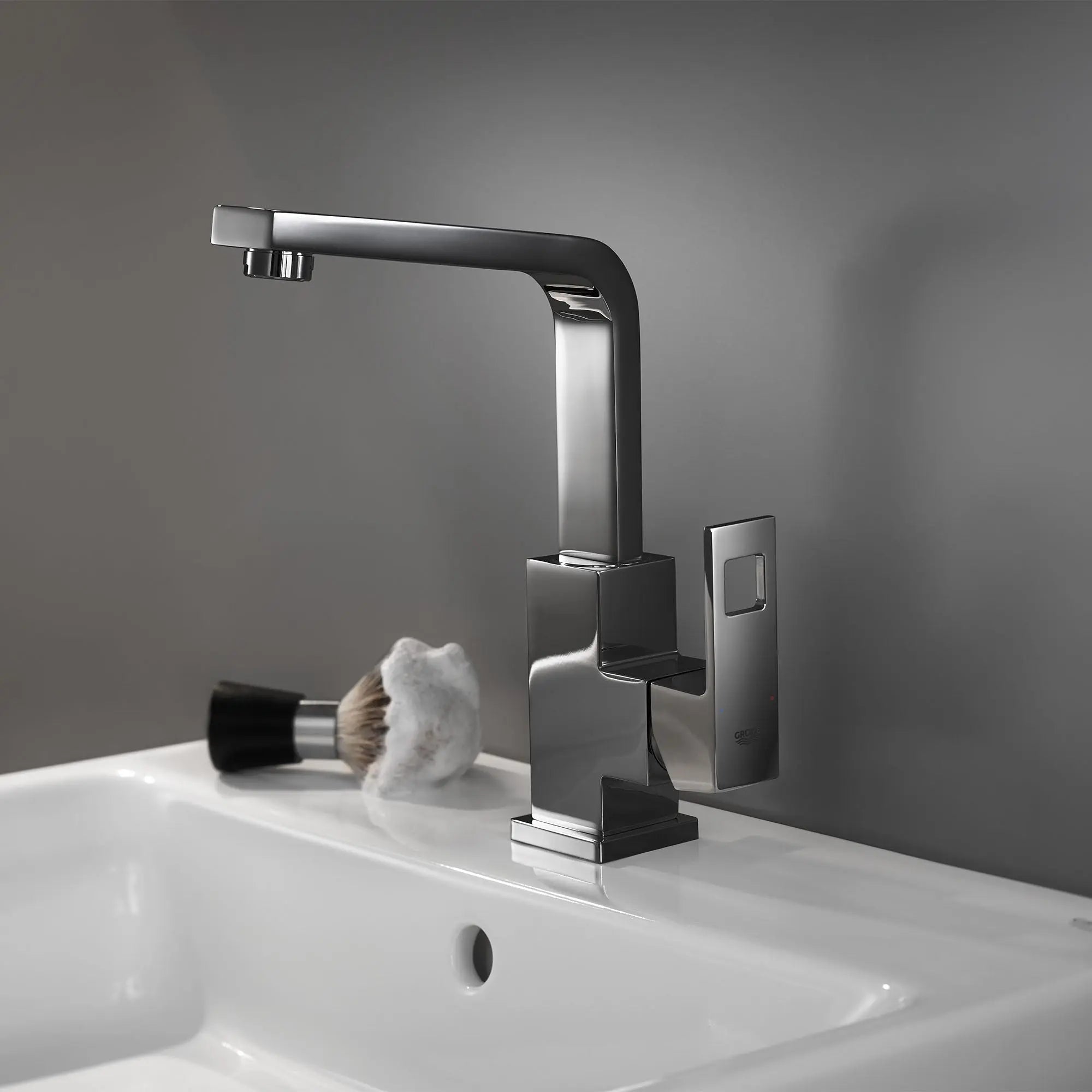 Grohe EUROCUBE SINGLE-HANDLE BATHROOM FAUCET L  Hard Graphite 23184A0A - Plumbing Market