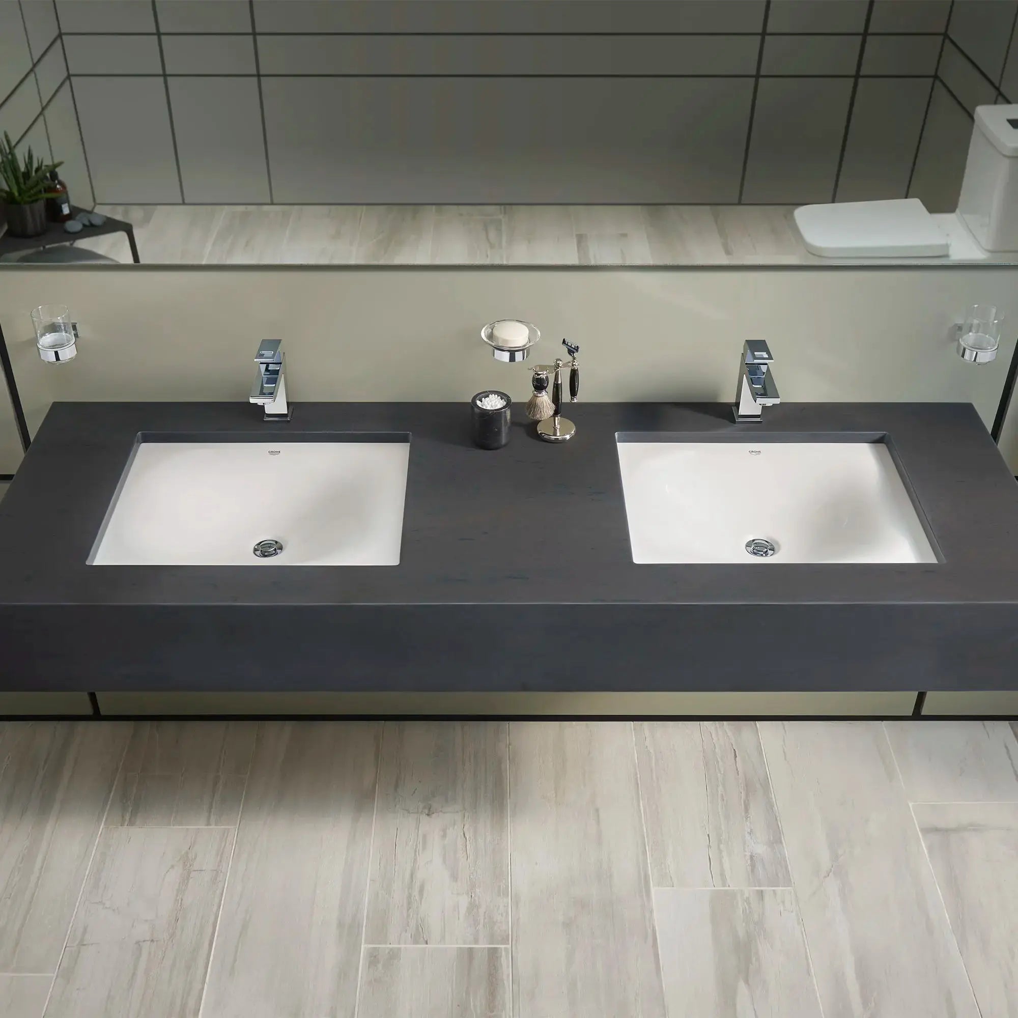 Grohe EUROCUBE SINGLE-HANDLE BATHROOM FAUCET M  Brushed Cool Sunrise 23670GN0 - Plumbing Market