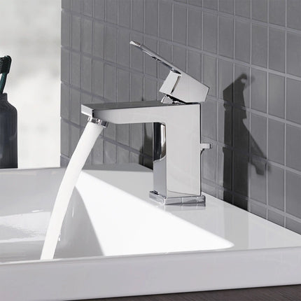 Grohe EUROCUBE SINGLE-HANDLE BATHROOM FAUCET S  Brushed Cool Sunrise 23129GNA - Plumbing Market
