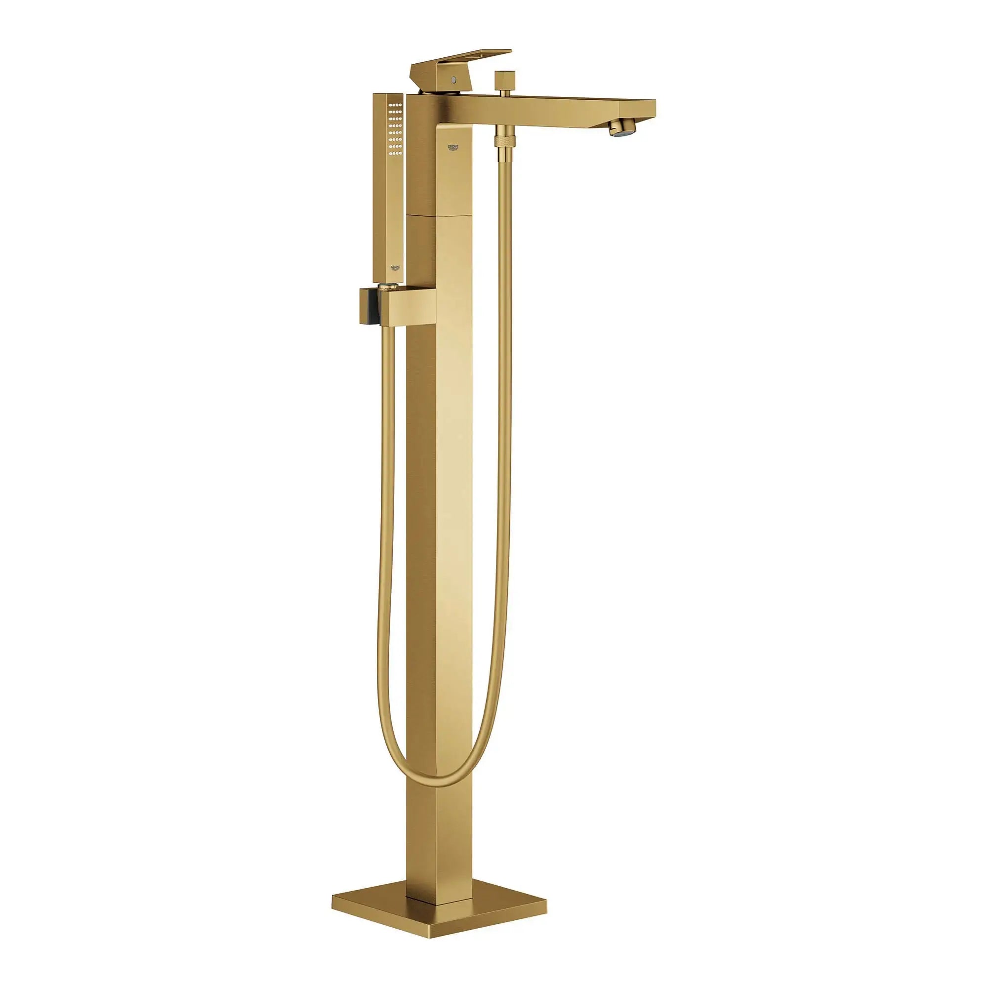 Grohe EUROCUBE TUB FILLER WITH HAND SHOWER  Brushed Cool Sunrise 23672GN1 - Plumbing Market