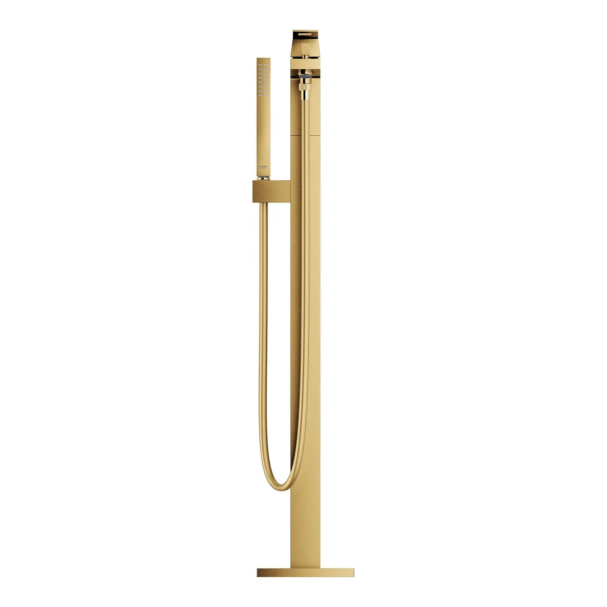 Grohe EUROCUBE TUB FILLER WITH HAND SHOWER  Brushed Cool Sunrise 23672GN1 - Plumbing Market