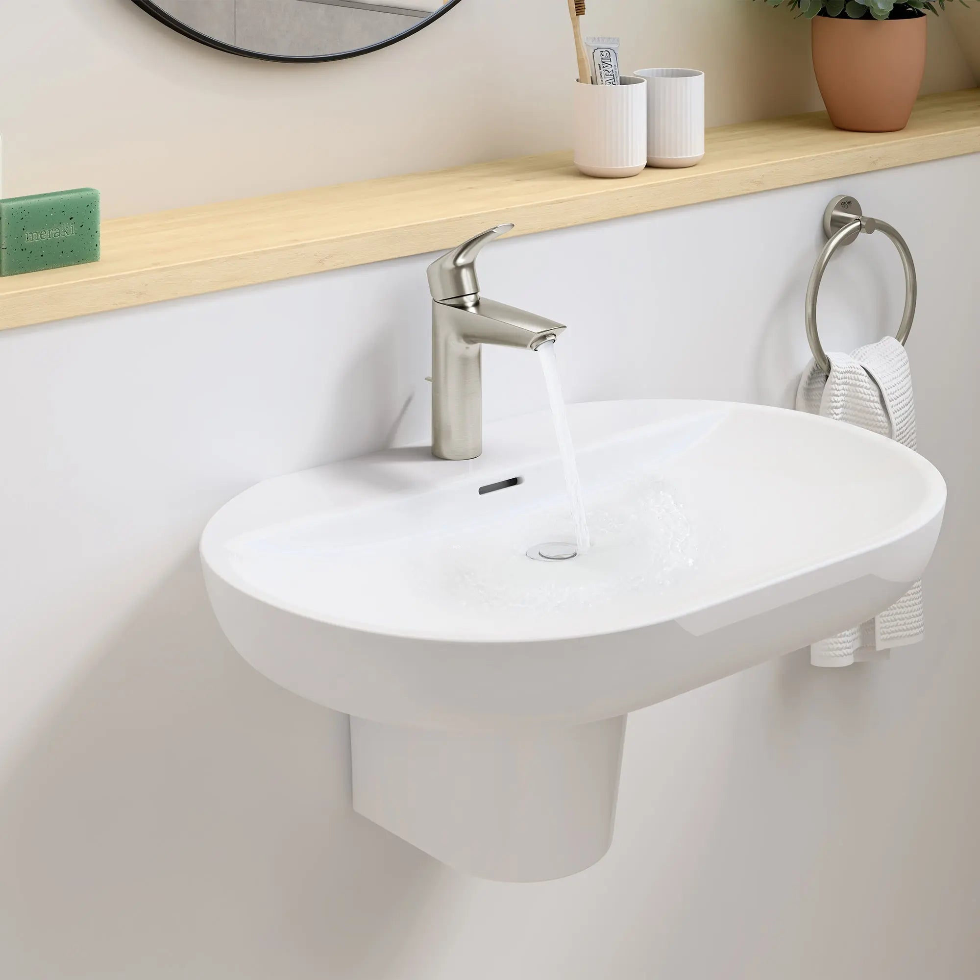 Grohe EUROSMART OHM BASIN M US  Brushed Nickel 23990EN3 - Plumbing Market
