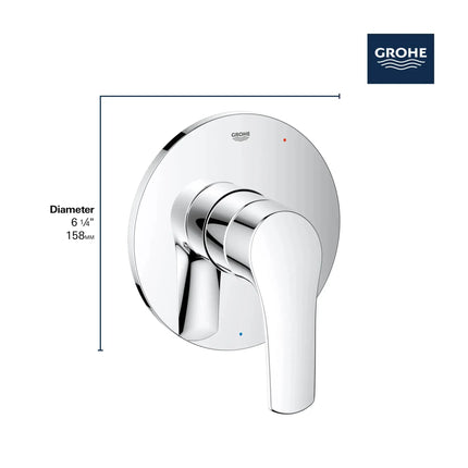 Grohe EUROSMART PBV TRIMSET SHOWER US  Chrome 19458003 - Plumbing Market