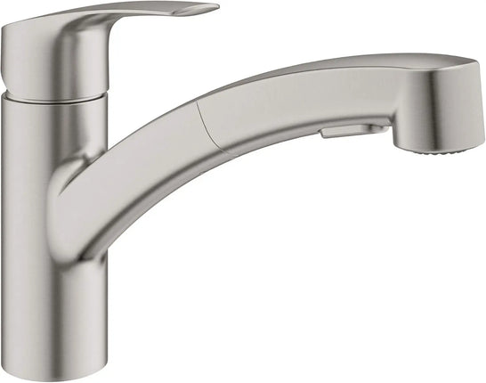 Grohe EUROSMART PULL-OUT KITCHEN FAUCET  Supersteel 30306DC1 - Plumbing Market