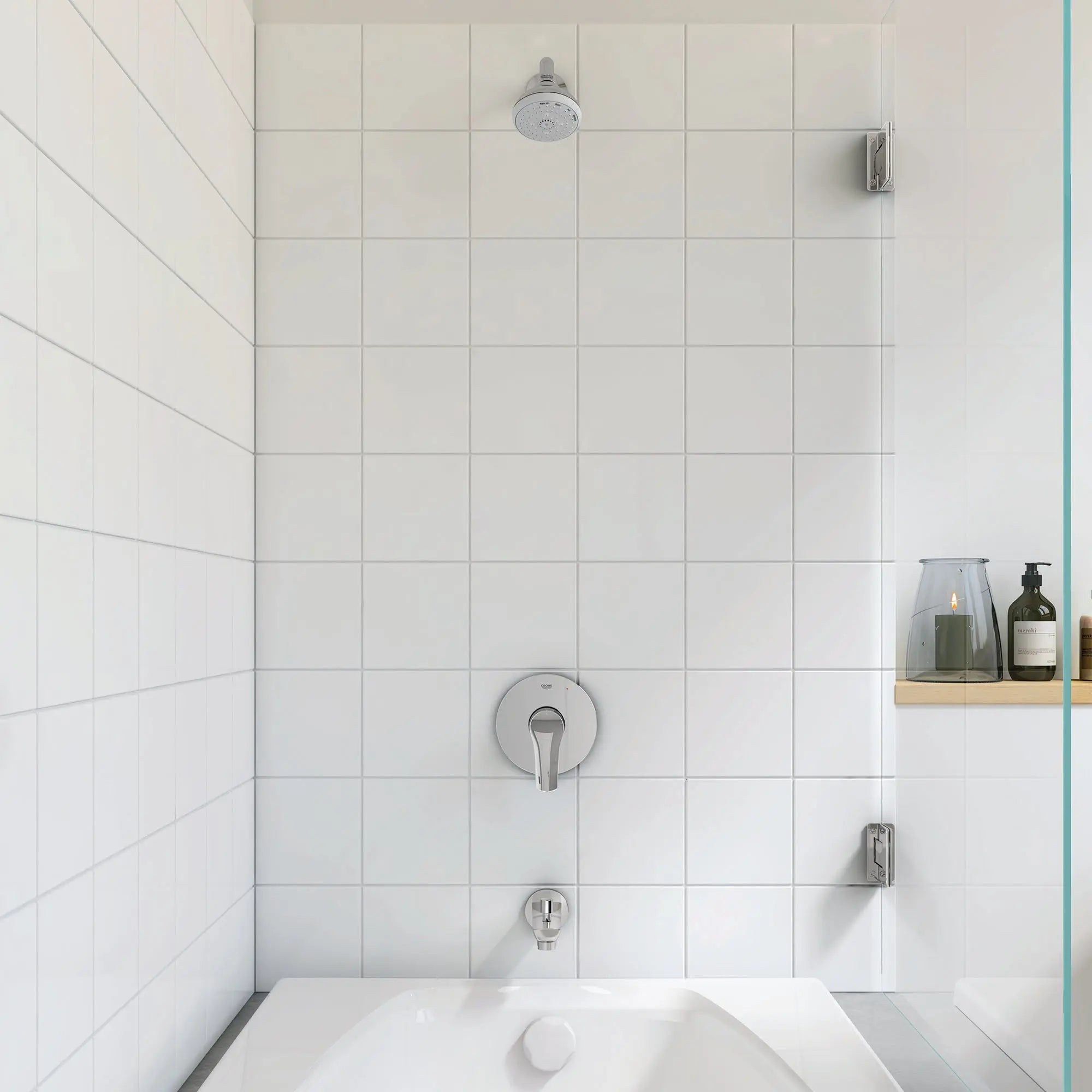 Grohe EUROSMART WALL SPOUT EXP +DIVERTER US  Chrome 13356003 - Plumbing Market