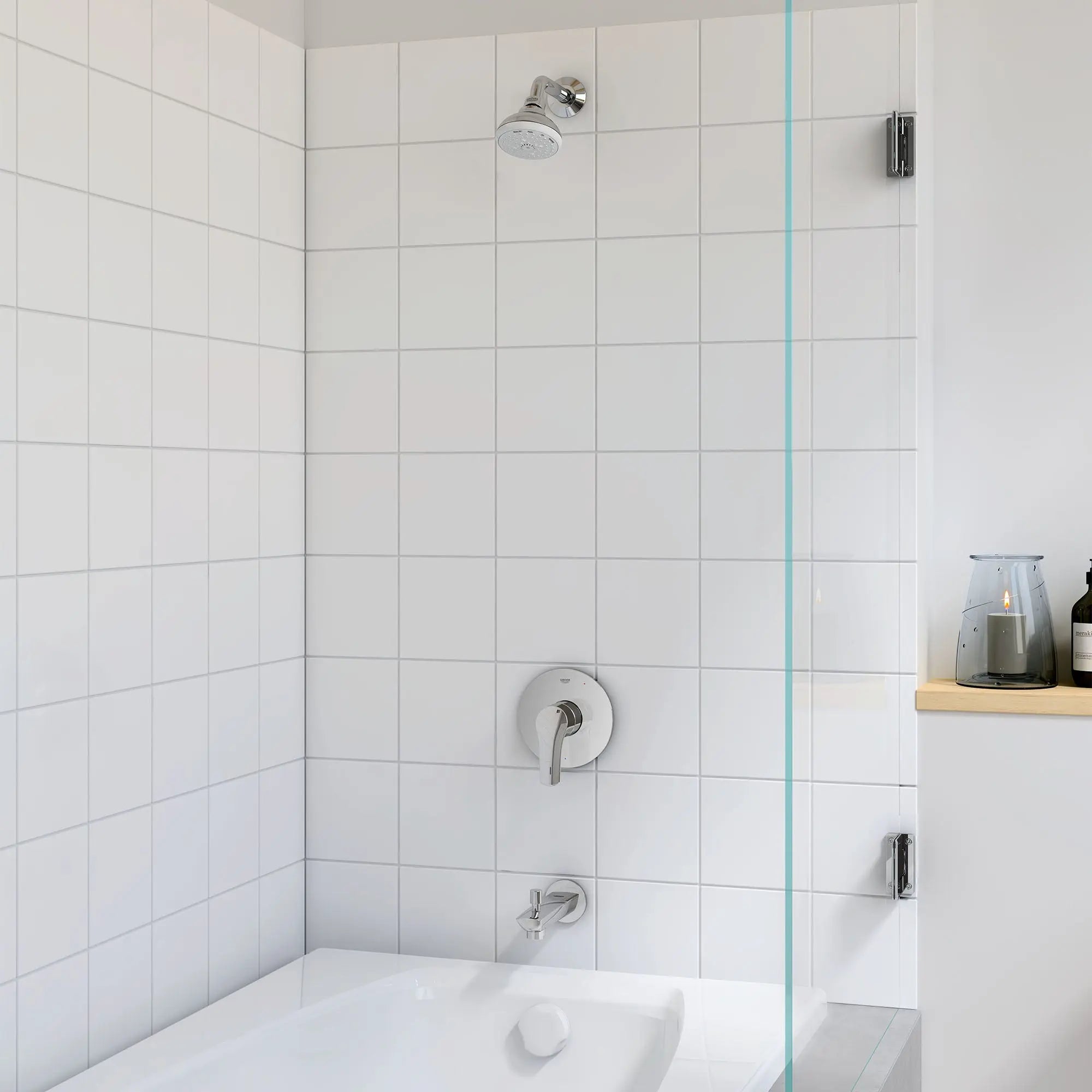 Grohe EUROSMART WALL SPOUT EXP +DIVERTER US  Chrome 13356003 - Plumbing Market
