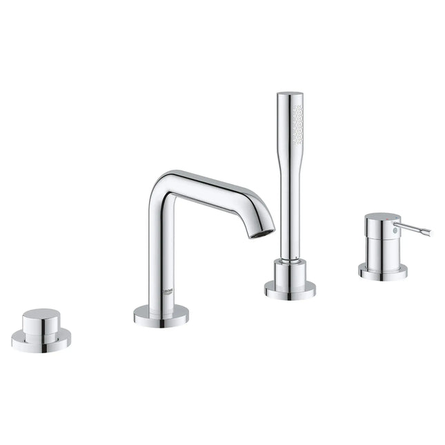 Grohe Essence 4-Hole Single-Handle Deck Mount Roman Tub Faucet with Hand Shower - Plumbing Market