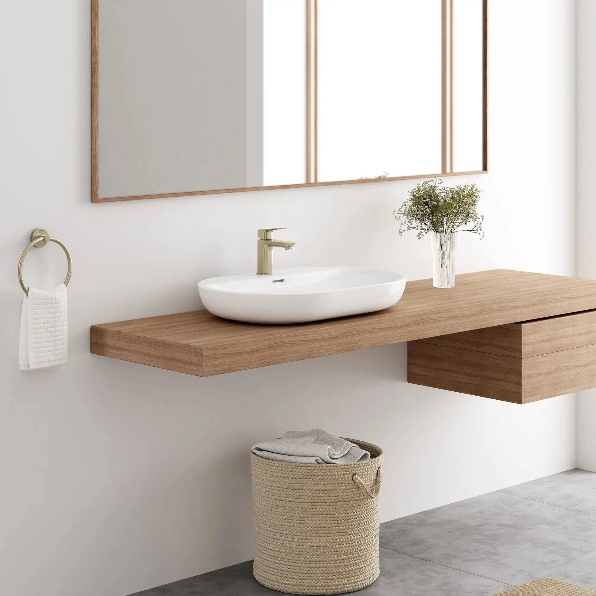 Grohe Essence Wall Mount 27" Bathroom Sink, 1-hole White - Plumbing Market