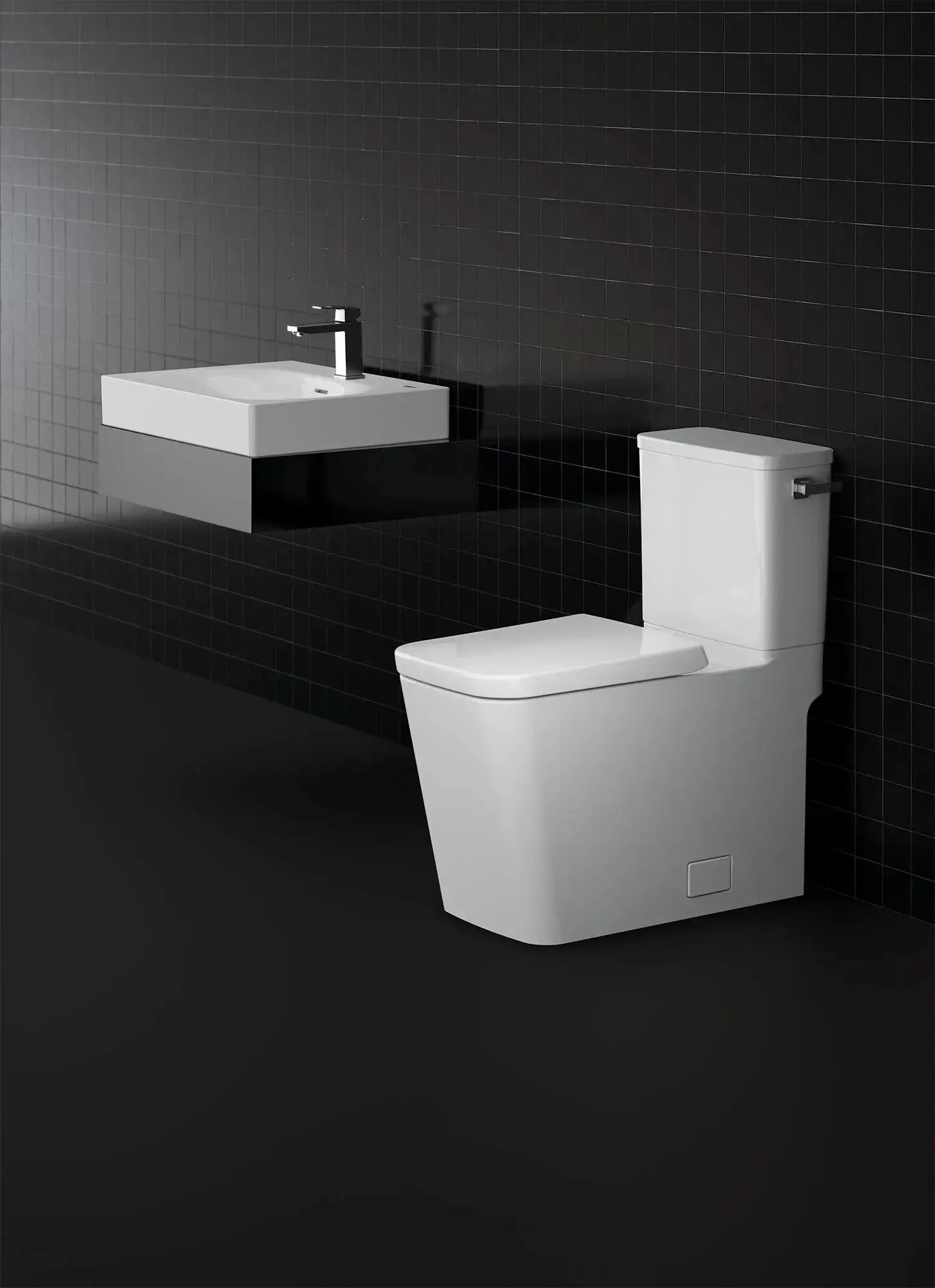 Grohe Eurocube 2-piece 4.8 Lpf (1.28 gpf) Right-Hand Trip Lever Elongated Toilet - Plumbing Market
