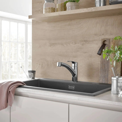 Grohe Eurosmart Single-Handle Dual Spray Pull-Out Kitchen Faucet - Plumbing Market