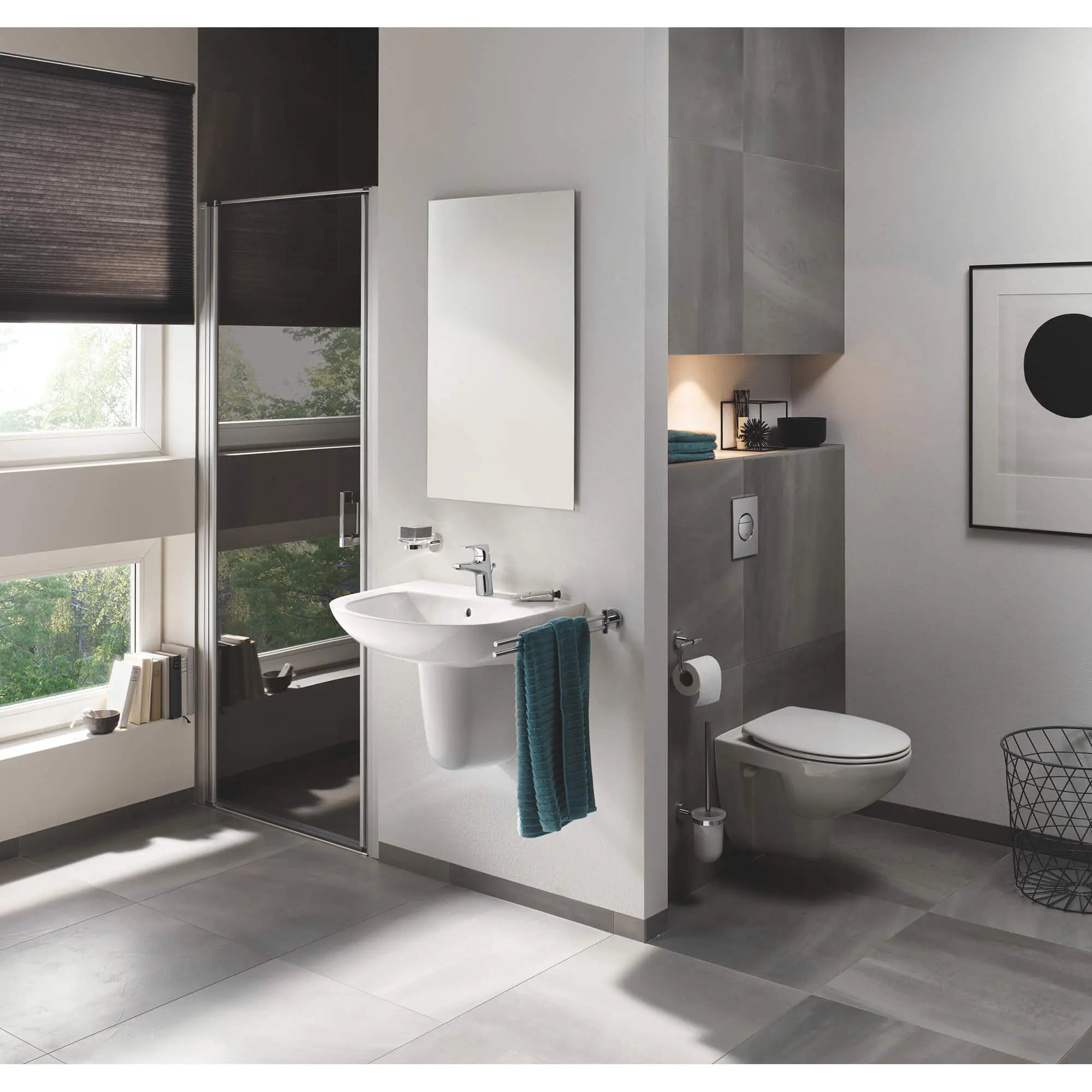Grohe GROHE BAUCOSMOPOLITAN TOILET BRUSH SET  Chrome 40463001 - Plumbing Market
