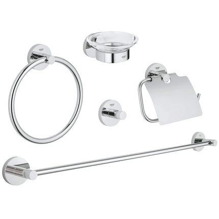 Grohe GROHE ESSENTIALS ACCESSORIES SET 5-IN-1  Chrome 40344001 - Plumbing Market